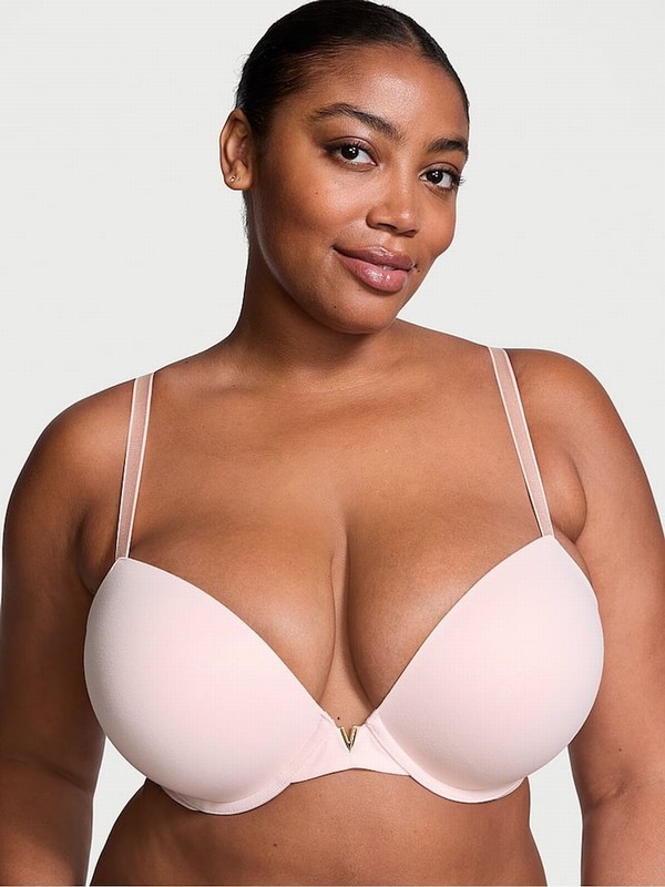 Pink Victoria Secret Purest Push Up Smooth Bras | TOJPH4096