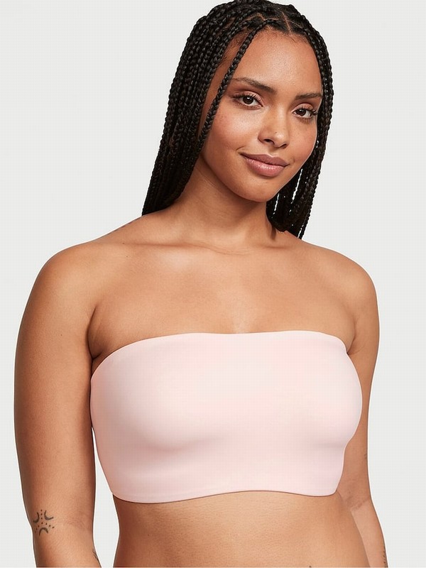 Pink Victoria Secret Purest Smooth Strapless Bras | AIEDC9350