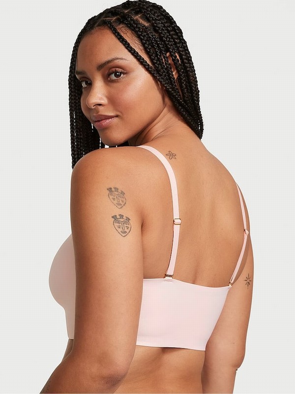 Pink Victoria Secret Purest Smooth Strapless Bras | AIEDC9350