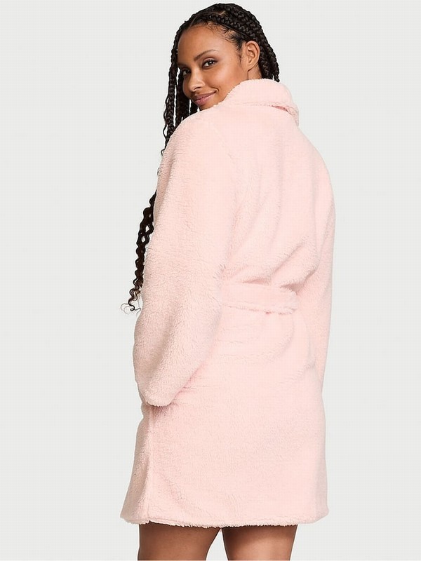 Pink Victoria Secret Purest Super Cosying Gown Nightwear | VSJUF1326