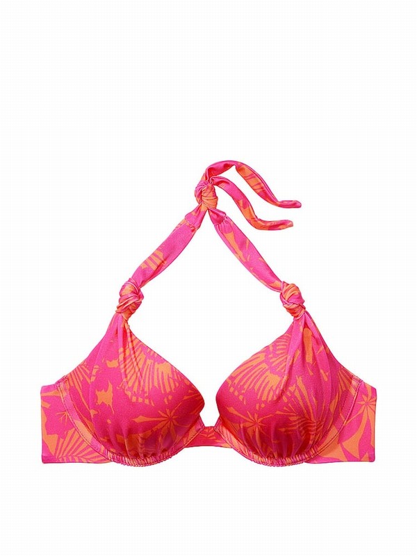 Pink Victoria Secret Shells Halter Bikini Top | VUEFN5980