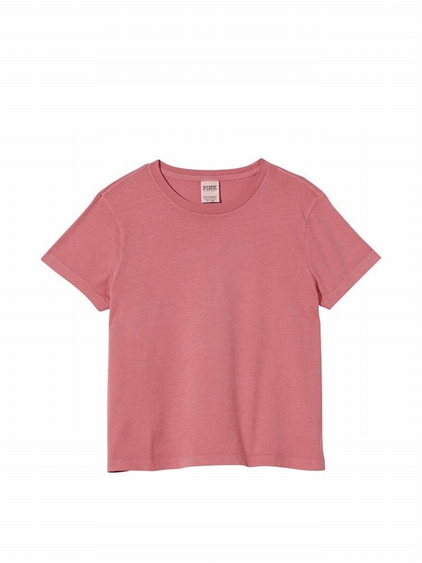 Pink Victoria Secret Soft Begonia Sleeve Dreamer T Shirts | RDSVB7612