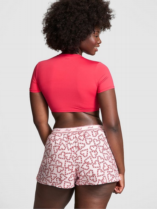 Pink Victoria Secret Tulip Candy Cane Nightwear | WDIZF7029