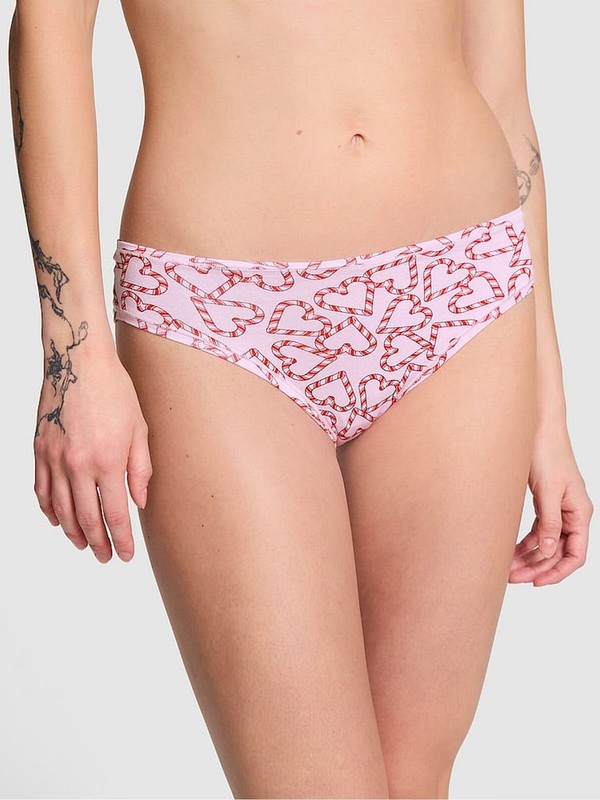 Pink Victoria Secret Tulip Cheeky Cotton Cheeky Underwear | FJAMR1890