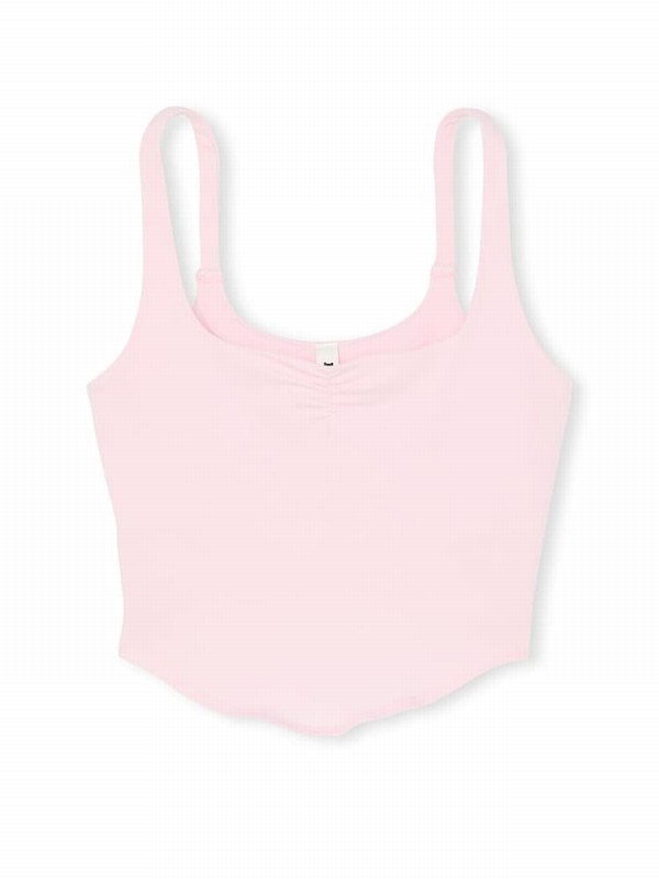 Pink Victoria Secret Tulip Cotton Cami Top Tops | CQZHS9136