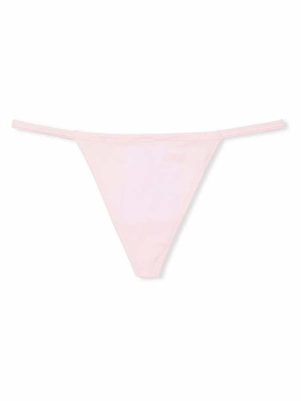 Pink Victoria Secret Tulip Cotton G String Underwear | AUFLJ8923