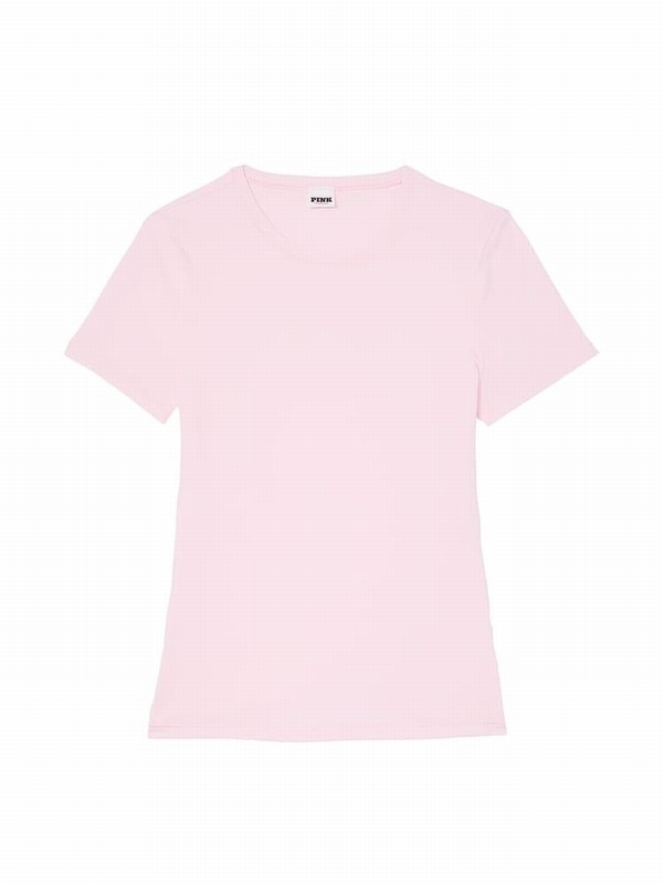 Pink Victoria Secret Tulip Cotton T Shirts | HYABM4810