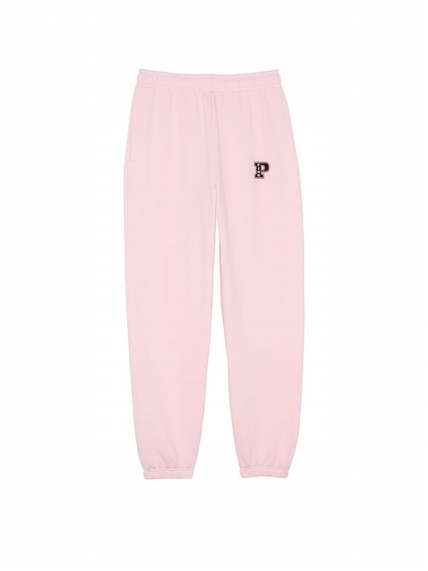 Pink Victoria Secret Tulip Cuffed Fleece Joggers | SVPIQ1458