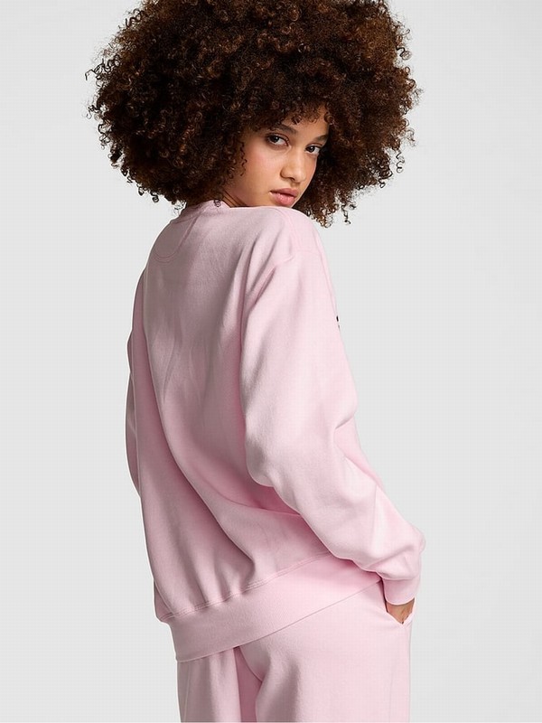 Pink Victoria Secret Tulip Fleece Sweatshirts | NQISA1423