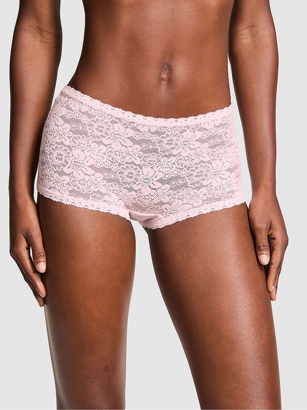 Pink Victoria Secret Tulip Floral Lace Underwear | DNRFS5936