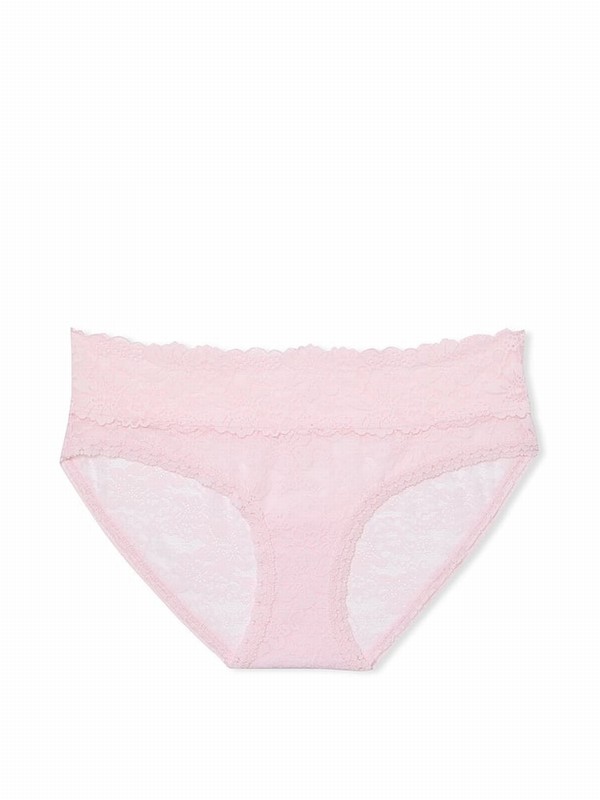 Pink Victoria Secret Tulip Hipster Floral Lace Underwear | RAXSD4736