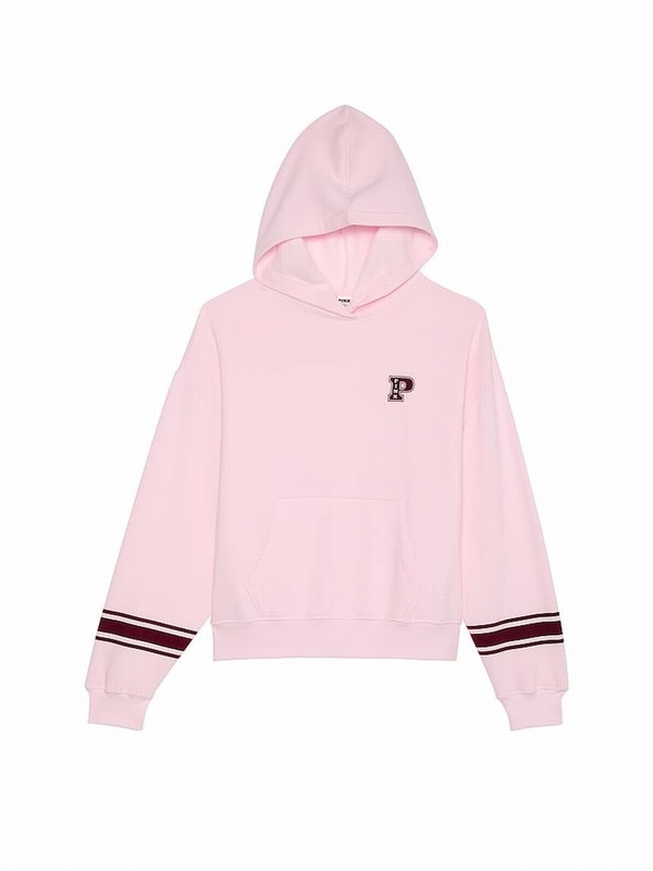 Pink Victoria Secret Tulip Oversized Pullover Fleece Hoodie | LSFGJ8965