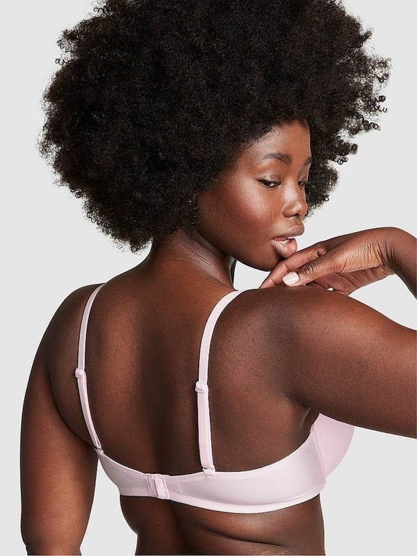 Pink Victoria Secret Tulip Rib Push Up Bras | GCNSX7618