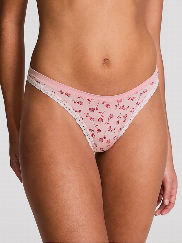 Pink Victoria Secret Tulip Thong Seamless Underwear | EPHCL5264