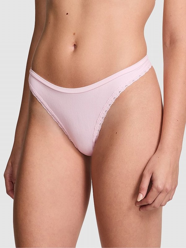 Pink Victoria Secret Tulip Thong Seamless Underwear | QIWXF4168