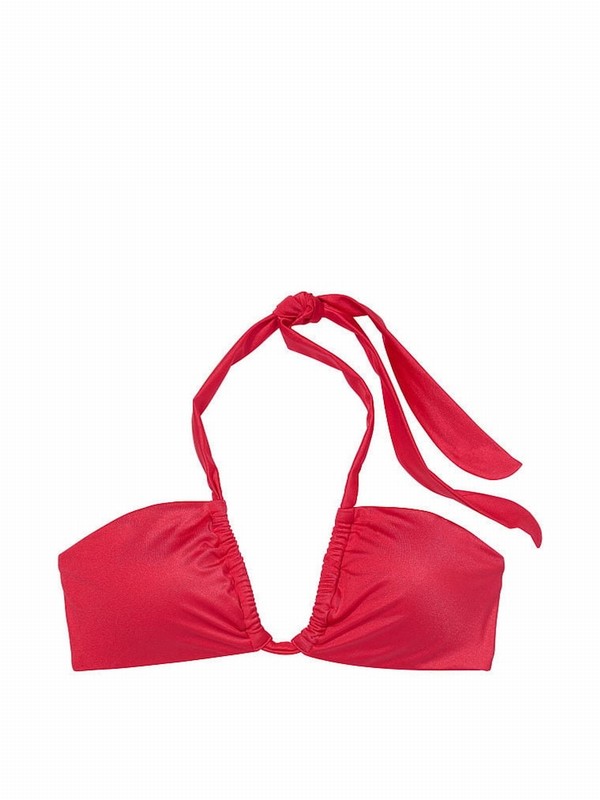 Pink Victoria Secret Wild Strawberry Halter Bikini Top | VUXKT1502