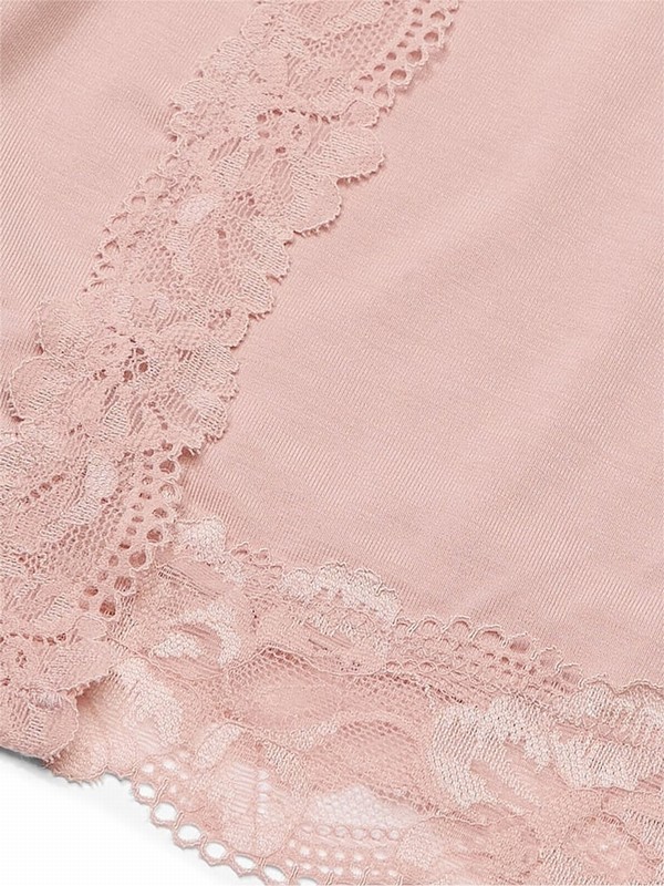 Pink Victoria Secret Zinc Modal Lace Trim Robe Nightwear | JZWSG2485