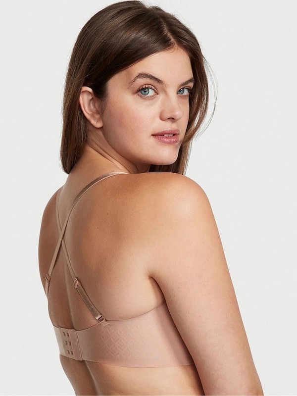Pink / Beige Victoria Secret Evening Blush Nude Smooth Multiway Strapless Push Up Bras | EKQHS4318