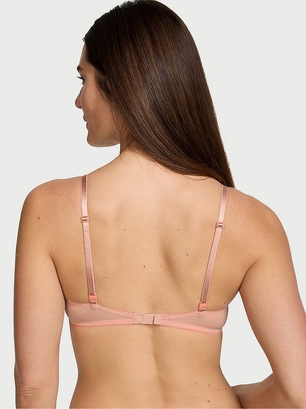 Pink / Beige Victoria Secret Evening Blush Nude Unlined Demi Bras | ZTRBJ9725