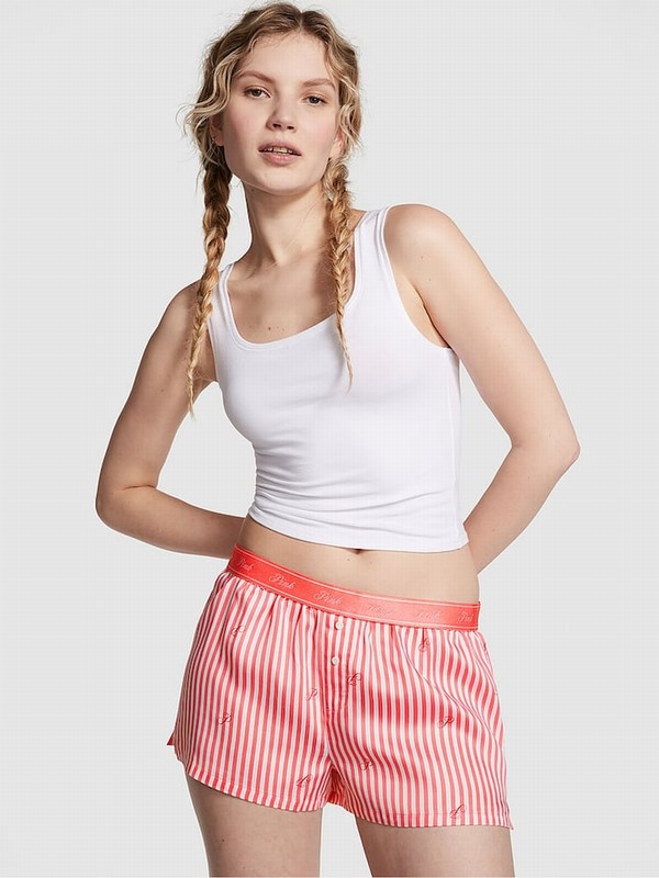 Pink / Coral / Stripes Victoria Secret Coral TENCEL™ Nightwear | ALNPK2563