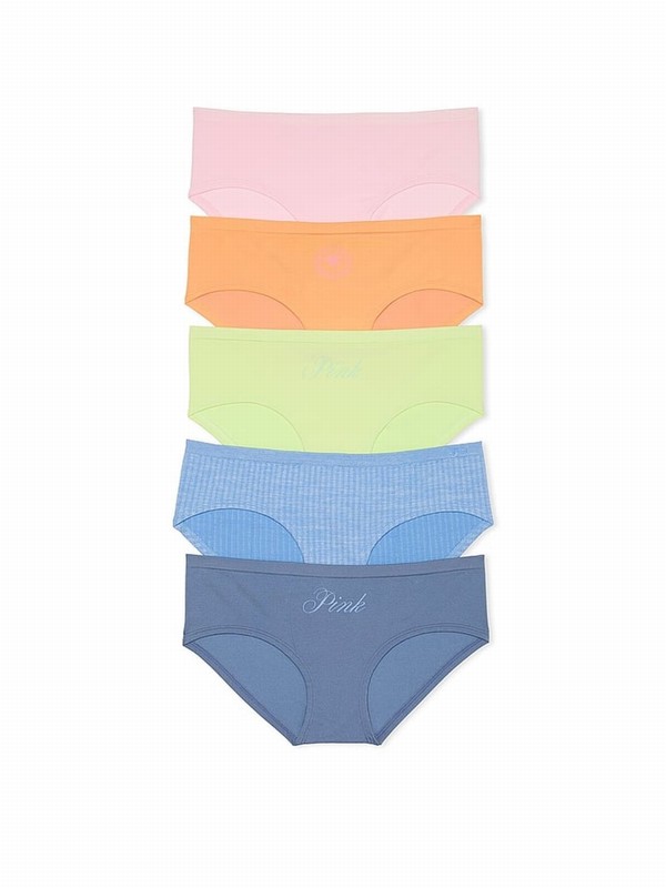 Pink / Orange / Light Green / Blue Victoria Secret /Hipster 5 Pack Underwear | SYMQT0265