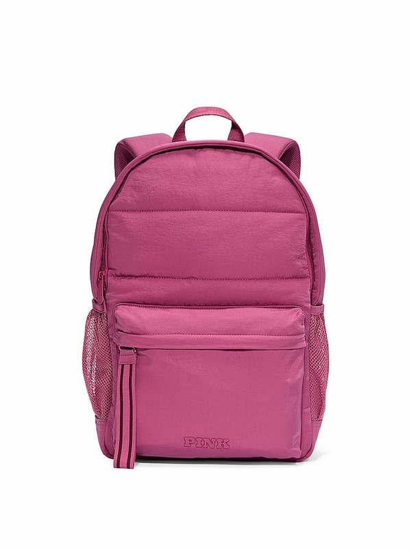 Pink / Purple Victoria Secret Violet Puffer Backpacks | DMTIX4973