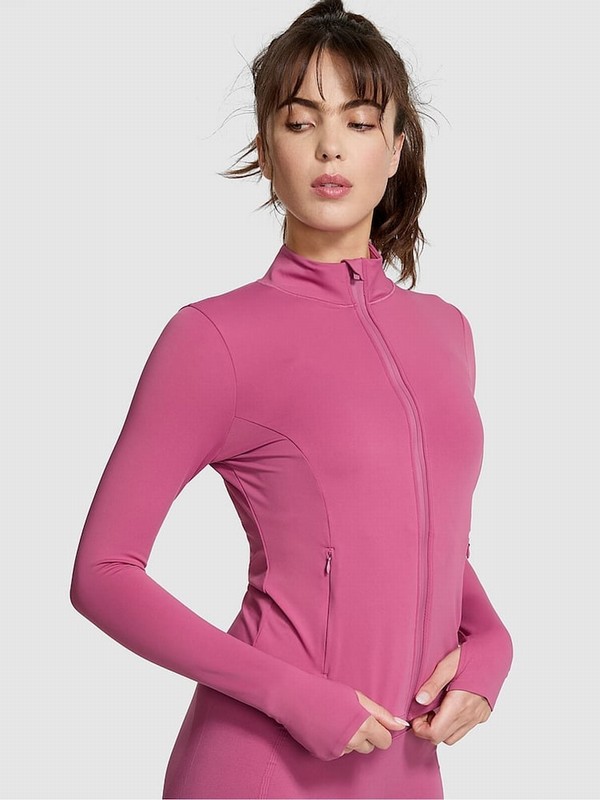 Pink / Purple Victoria Secret Violet Relay Sports Full Zip Jackets | RPLCS4907