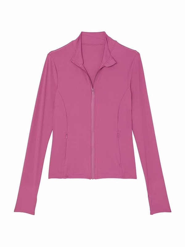 Pink / Purple Victoria Secret Violet Relay Sports Full Zip Jackets | RPLCS4907