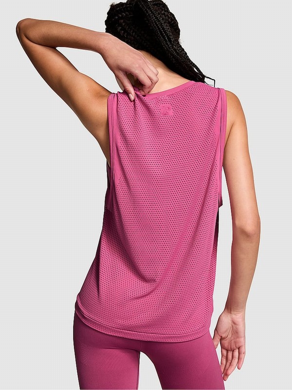 Pink / Purple Victoria Secret Violet Seamless Drapey Muscle Tops | NRIOV0932