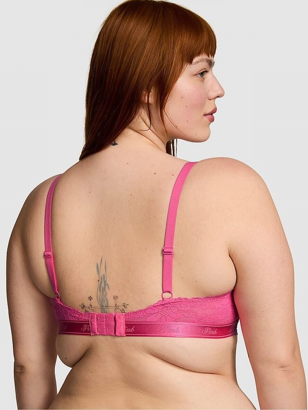 Pink / Rose Victoria Secret Balcony Lace Bras | VSGTR8013