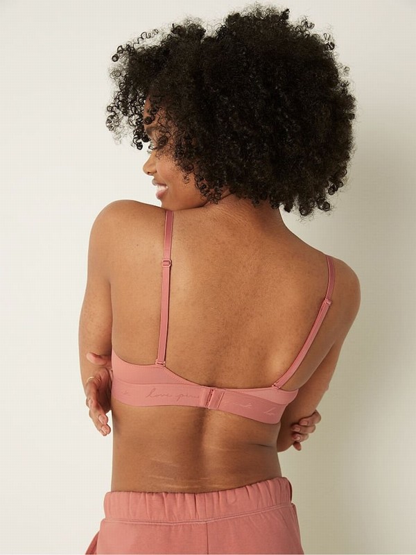 Pink / Rose Victoria Secret French Non WiLightly Lined Smooth Bras | FPEVG3689