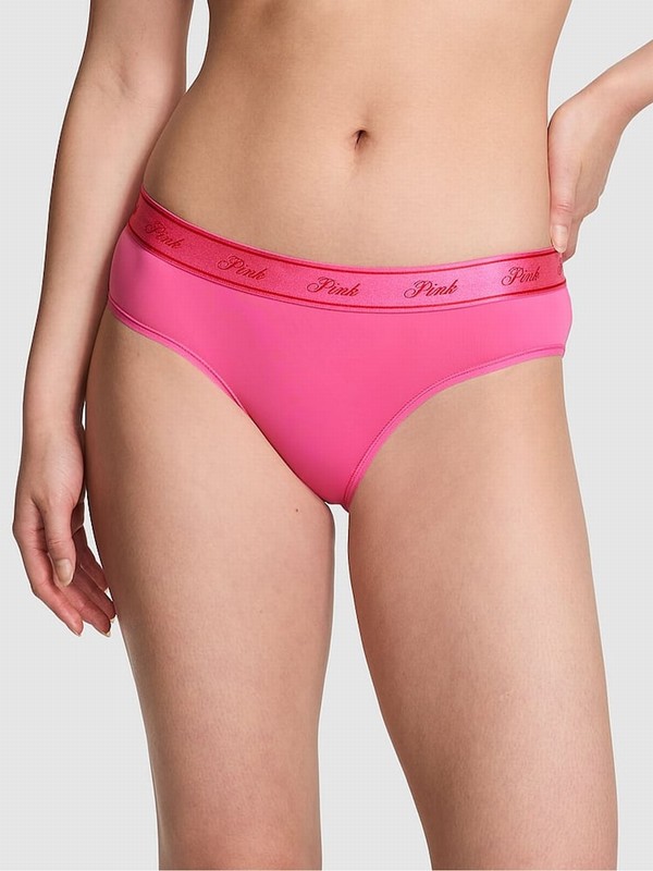 Pink / Rose Victoria Secret Hipster Soft Stretch Logo Underwear | VRTCL8763