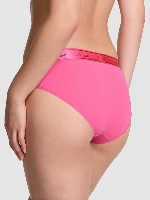 Pink / Rose Victoria Secret Hipster Soft Stretch Logo Underwear | VRTCL8763