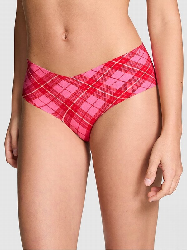 Pink / Rose Victoria Secret Plaid Cheeky No Show Underwear | YMZEA3452