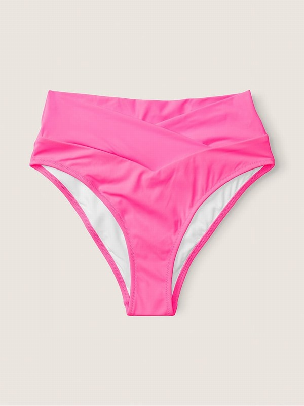 Pink / Rose Victoria Secret Radiant Cross Over Bikini Bottom | DWUMK3217