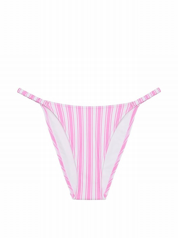 Pink / Stripes Victoria Secret Cheeky Bikini Bottom | QHZLY2457