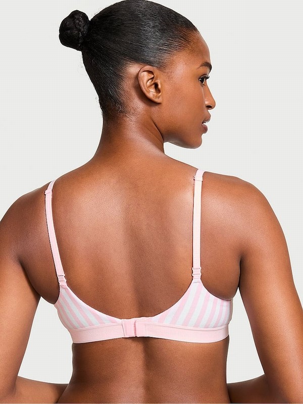 Pink / Stripes Victoria Secret Full Cup Push Up Bras | ICXYL5148