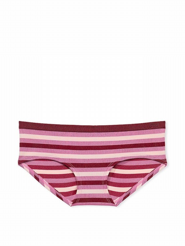 Pink / Stripes Victoria Secret Hipster Seamless Underwear | BQIHD3159
