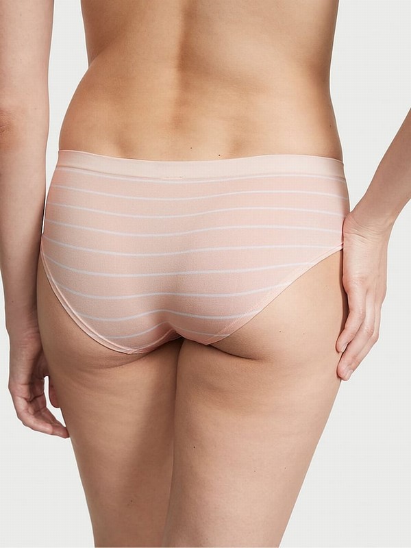 Pink / Stripes Victoria Secret Purest Hipster Underwear | BXUWP3165