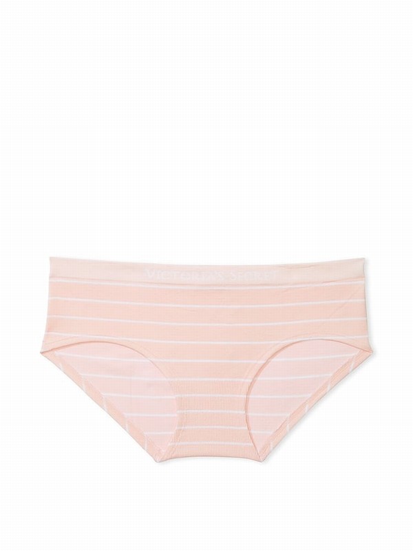 Pink / Stripes Victoria Secret Purest Hipster Underwear | BXUWP3165