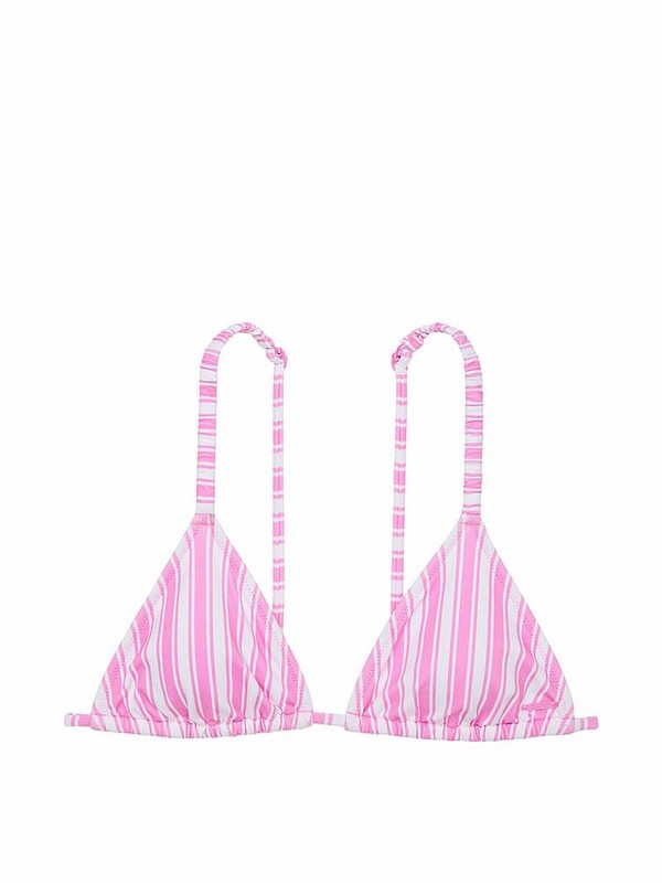 Pink / Stripes Victoria Secret Triangle Bikini Top | DLEAZ2163