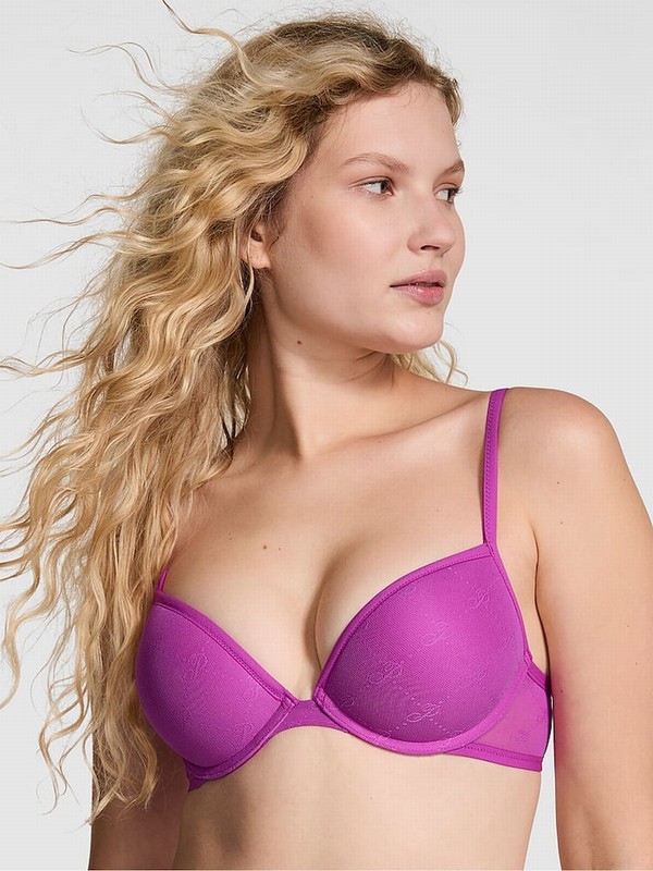 Purple Victoria Secret Berry Bliss Super Push Up Bras | OPFAE9743