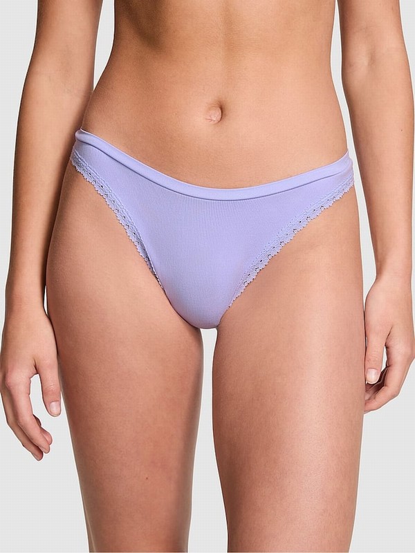 Purple Victoria Secret Cloud Thong Seamless Underwear | ANUSO0593