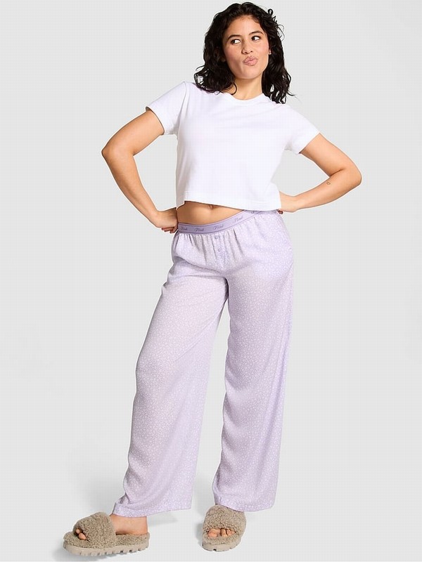 Purple Victoria Secret Ditsy Floral Trouser TENCEL™ Nightwear | KACVU1376