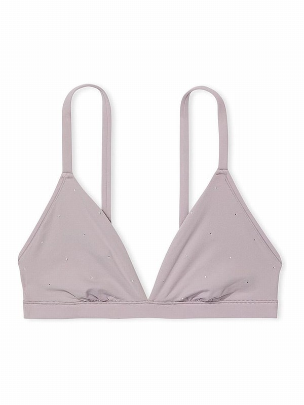 Purple Victoria Secret Dusty Diamante Trianglelette Bras | XVPRN8071