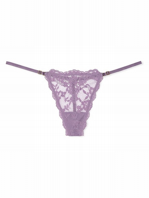 Purple Victoria Secret Frozen Plum Lace G String Underwear | IVDJY0946