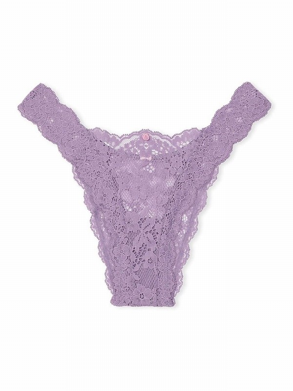 Purple Victoria Secret Frozen Plum Lacezilian Underwear | POGNV4317
