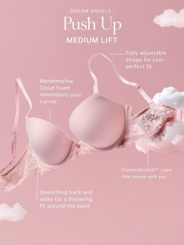 Purple Victoria Secret Frozen Plum Push Up Smooth Bras | LBITM4065