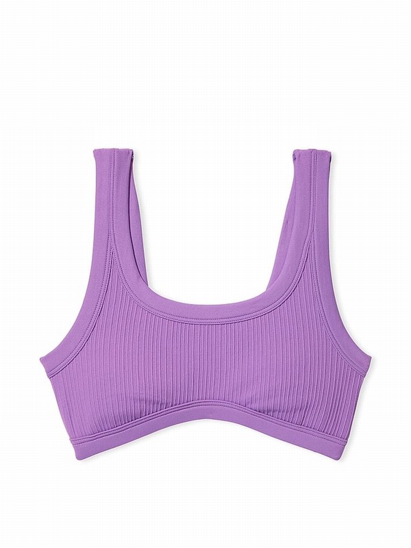 Purple Victoria Secret Glazed Violet Seamless Low Impact Sports Bra | PQALB4105