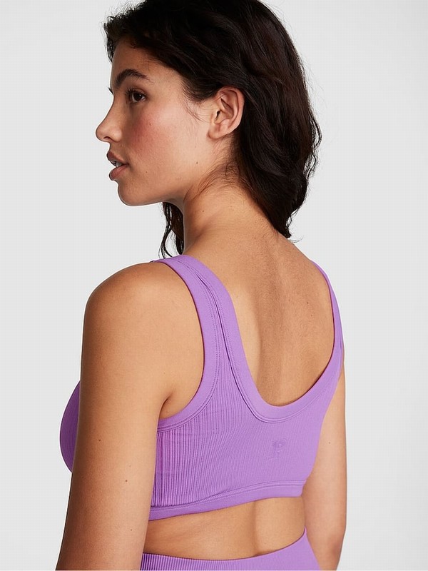 Purple Victoria Secret Glazed Violet Seamless Low Impact Bras | IHCQN2510